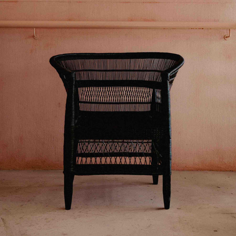 Rattan woven cane black Malawi chair
