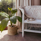 Dim Gray Malawi Chair - White